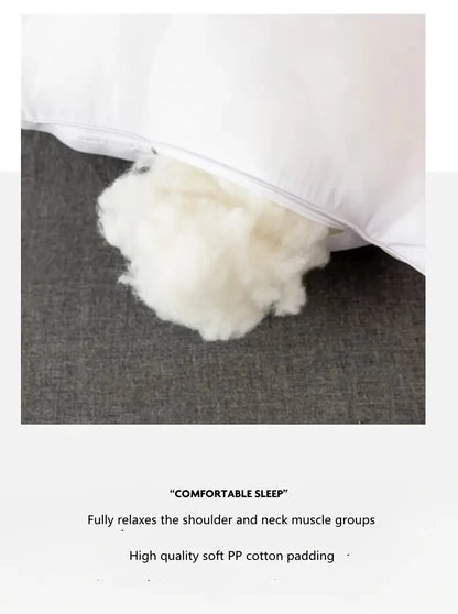 1pc White Bounce Back Pillow Solid Color Soft Comfortable Bedroom Bed Sleep 5star Hotel Home Single Adult Pillow