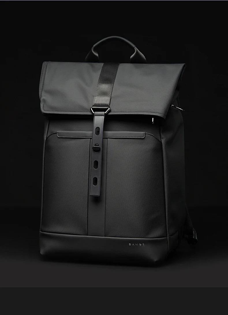 BANGE 15.6-inch laptop Men's business backpack waterproof multi compartment travel bag Black backpack suitable for men and women