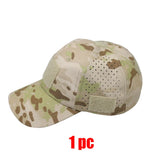 1/2pcs New Men's Camouflage Baseball Cap Breathable Sunscreen Hat Outdoor Sports Hunting Hiking Camping Beach Fishing Sun Hat