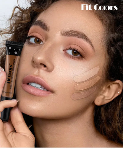 Base líquida hidratante, corretivo com corretivo flexível, ajuste cores, cubra círculos escuros e manchas de acne, 8 tamanhos