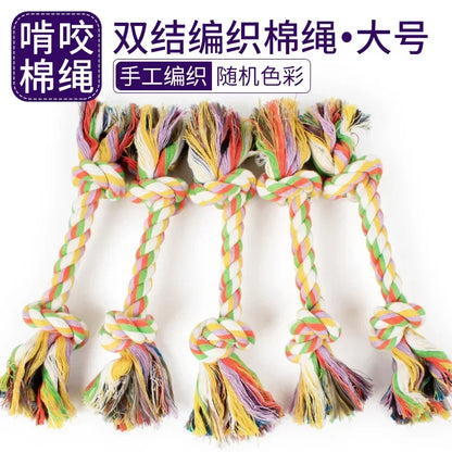 Brinquedo De Nó De Corda De Algodão Trançado Para Cães Mastigar Cachorro, Limpeza Dos Dentes, Osso, Produtos Pet, Durável, 24cm