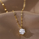 2023 Classic Wedding Crystal Color Teardrop Pendant Necklace for Women Trendy Rhinestone Collar Necklace Jewelry statement