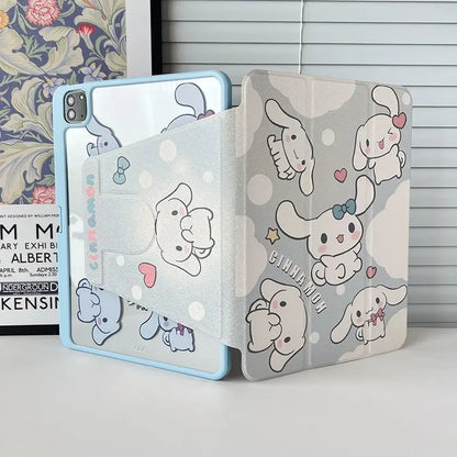 Cartoon Sanrio Cinnamoroll Tablet Case For iPad Air 4 5 10.9 Pro 2022 11 7th 8th 9th 10th Gen 5th 6th Mini 6 Protective Cover