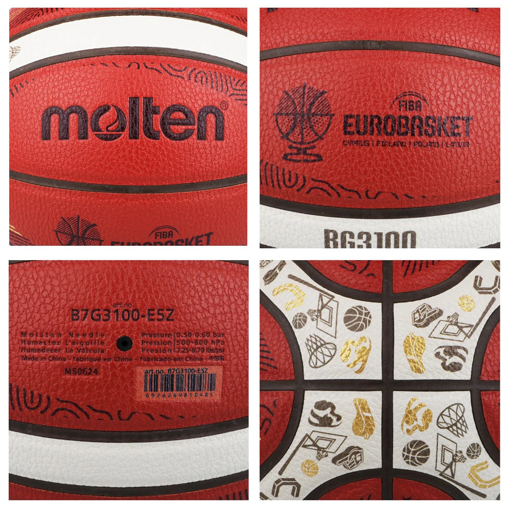 2025 Molten Basketball Official Size 7/6/5 PU Material Indoor Outdoor Men Ball Training Match Game Team Original Baloncesto