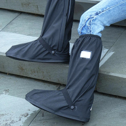 Capa de sapato de chuva à prova dwaterproof água ao ar livre tubo alto sapato cobre sapatos capas de poeira para motocicleta bicicleta capa de chuva adulto unisex