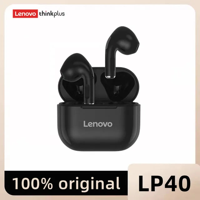 Original Lenovo LP40 Bluetooth Earphone 5.0 HiFi Immersive Sound TWS with Mic Touch Control for Long Standby Time Motion 