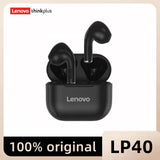 Original Lenovo LP40 Bluetooth Earphone 5.0 HiFi Immersive Sound TWS with Mic Touch Control for Long Standby Time Motion 