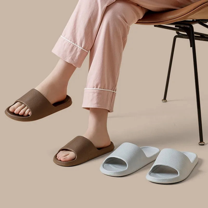 Summer Fashion Slippers Women's Shoes Cloud Slippers For Men Home Flat Sandals Massage Flip Flops Couples Bathroom Indoor Slides