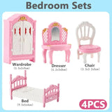 Casa de muñecas en miniatura rosa kawaii para niños, muebles, accesorios, juguetes, utensilios de cocina para niñas, regalos, 10 artículos por lote, linda oferta. 
