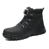 Fashion 2024 Winter Velvet Men Safety Shoes Work Construction Site Indestructible Waterproof Steel Toe Cap Boots Male Footwear 