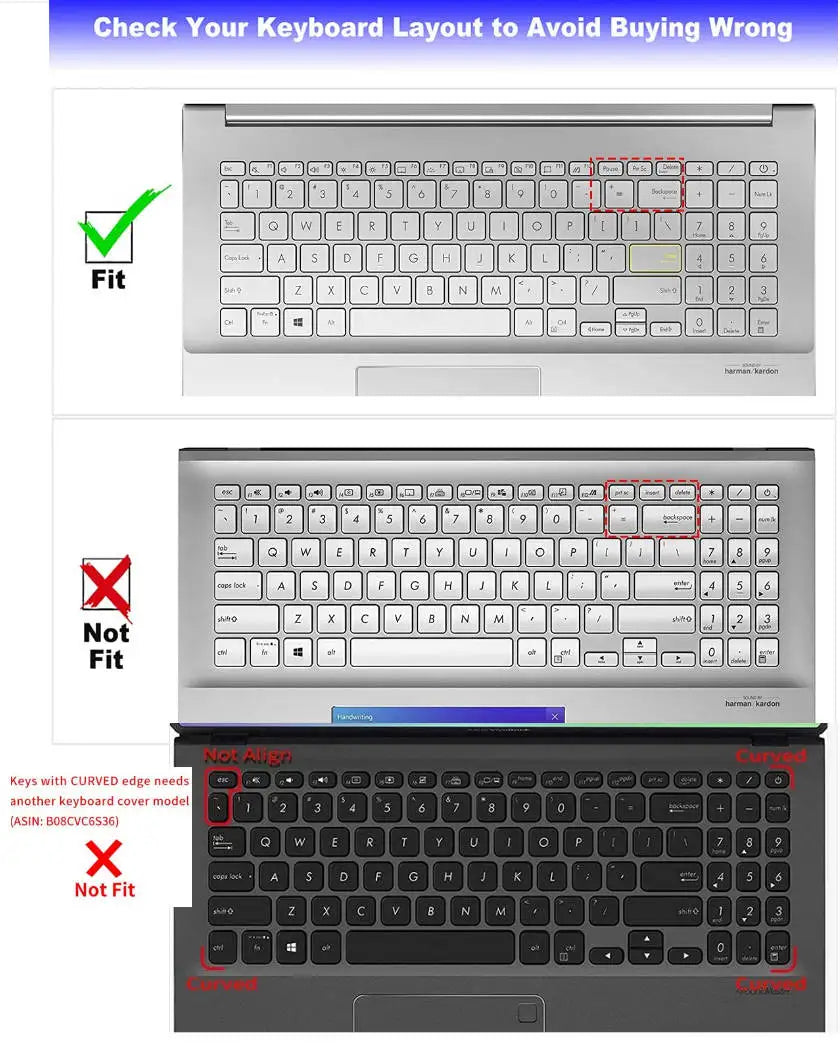 TPU for Asus Vivobook S15 D533UA D533 D533U S533 X533 M533 15 15.6 inch Keyboard Cover Protector Skin