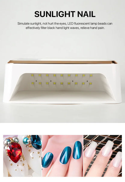 380W Professional Nail Dryer 90 Leds Nail Dryer UV Lamp for Curing All Gel Nail Polish Motion Sensing Manicure Pedicure