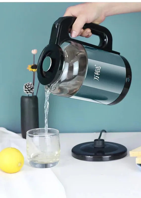 220V 2000ML Glass Electric Kettle Water Fast Boiling Pot Multi Cooker Household Heating Kettle Pot