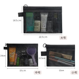Women Mesh Cosmetic Bag Travel Storage Makeup Bag Organizer Female Make Up Pouch Zipper Clear Small Large Toiletry Beauty Case