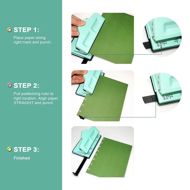 Fromthenon Mushroom Disc Hole Punch 2/4/11 Holes Puncher for A4 B5 A5 Discbound Letter Junior Notebook Planner Stationery