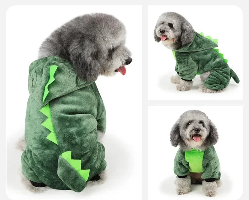 Cute Animal Dog Cat Costume Small Dogs Cat Winter Warm Pet Jumpsuit Pajama for Yorkies Poodle Overalls Puppy Mascotas Clothes
