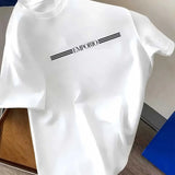 100% pure cotton men's luxurious brand letter print T-shirt, short-sleeved T-shirt, high-quality men's clothing, streetwear