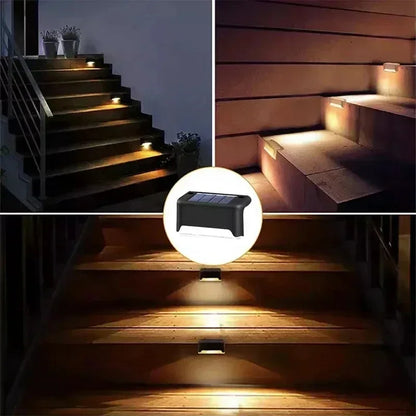 1-12 Pack Solar Deck Lights Outdoor Step Lights Waterproof Led Solar Lamp for Railing Stairs Step Fence Yard Patio and Pathway