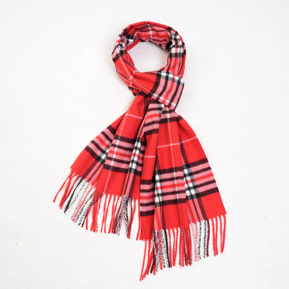 Edinburgh plaid warm cashmere feel men's scarf shawl preppy Scottish plaid scarf