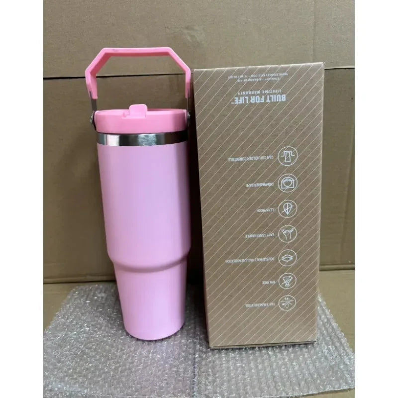 30 oz Premium Steel Travel Cup with Non-Slip Base - Car, Office, Hiking, Leak and Sweat Resistant Design
