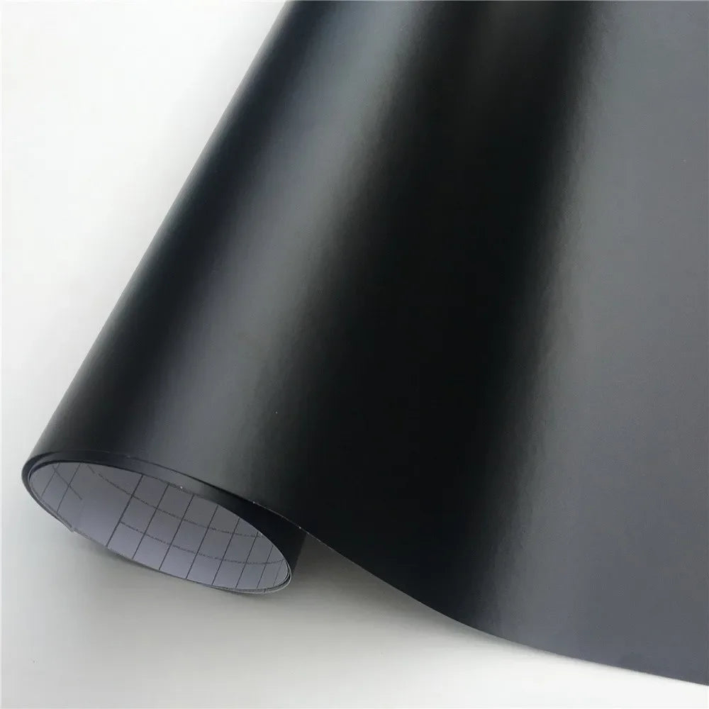 Matte Black Vinyl Film Car Wrap Foil Sticker Vehicle Wraps Console Computer Phone Cover Skin