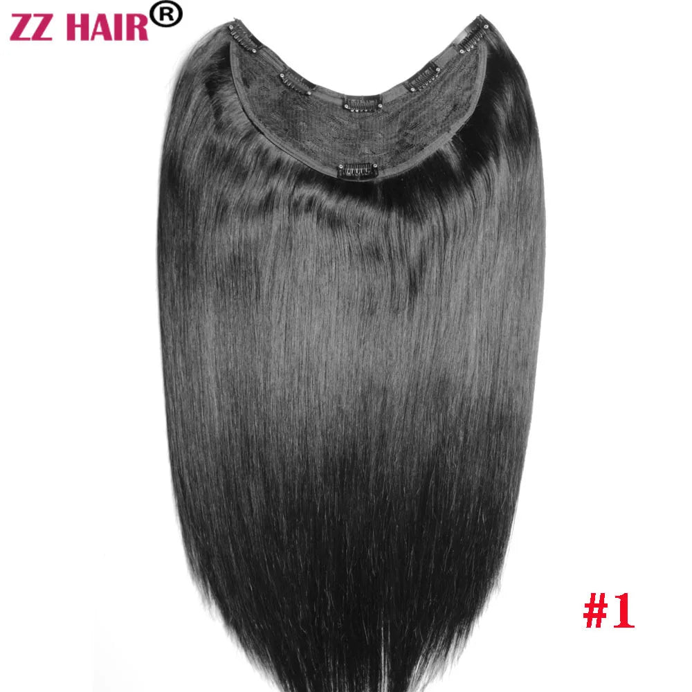 ZZHAIR 100% Brazilian Human Remy Hair Extensions 120g-200g 16"-26" U Piece Wig Clip-in Natural Straight
