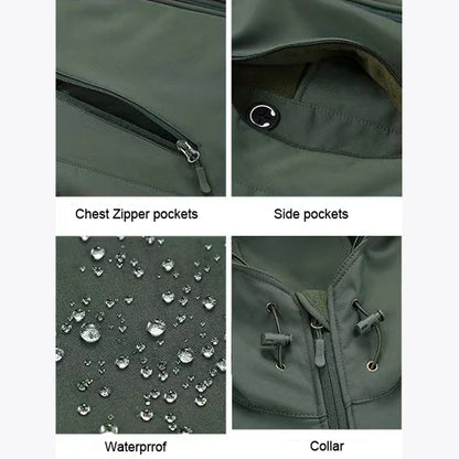 Chaquetas SoftShell de invierno para hombre, pantalones tácticos, para acampar, senderismo, caza, pesca, sudaderas de forro polar, abrigos, tallas S-5XL, pantalones cargo para exteriores.