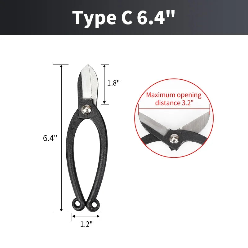 Onnfnag Profissional Root Cutter Bonsai Cutter Concave Edge Scissors Steel Bonsai Tools for Pruning Bonsai Tree Brunches Knots