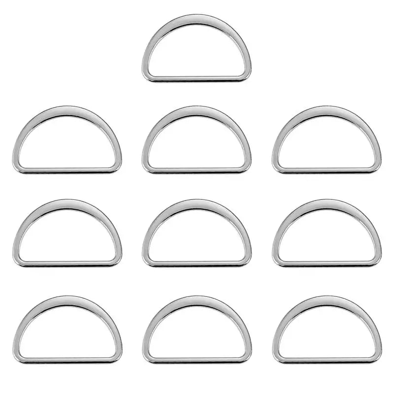 10pcs D-Shaped Buckle D Ring Connection Alloy Metal Silver Gold For Shoes Bags Backpack Buckles DIY Accessory 15/20/25/30/40mm