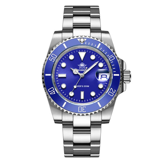 ADDIESDIVE Stainless Steel Watch Men's European and American Business Leisure Quartz Watch Waterproof Outdoor Sports Watch