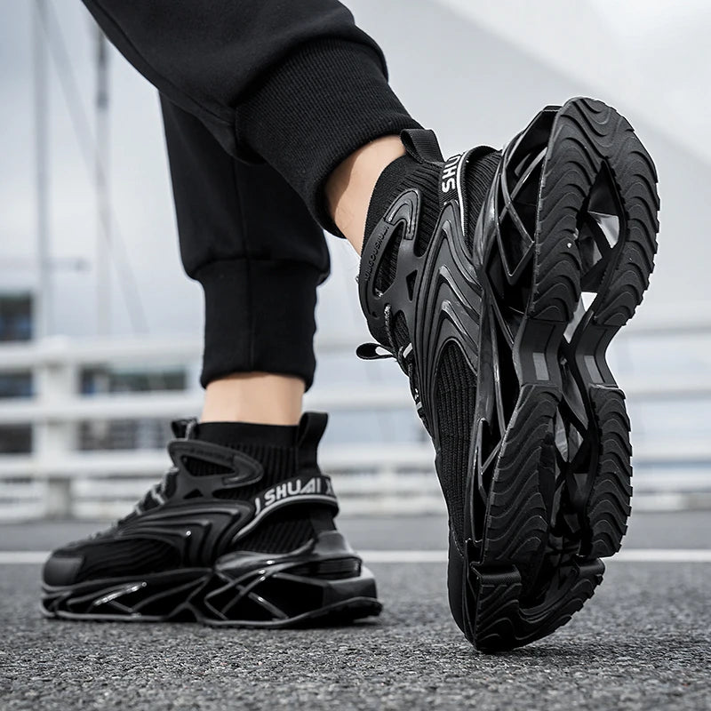 Mens Sneakers Flat Comfortable Fashion Tennis Sports Running Shock-absorbing Gym Male Casual Sports Shoes for Man