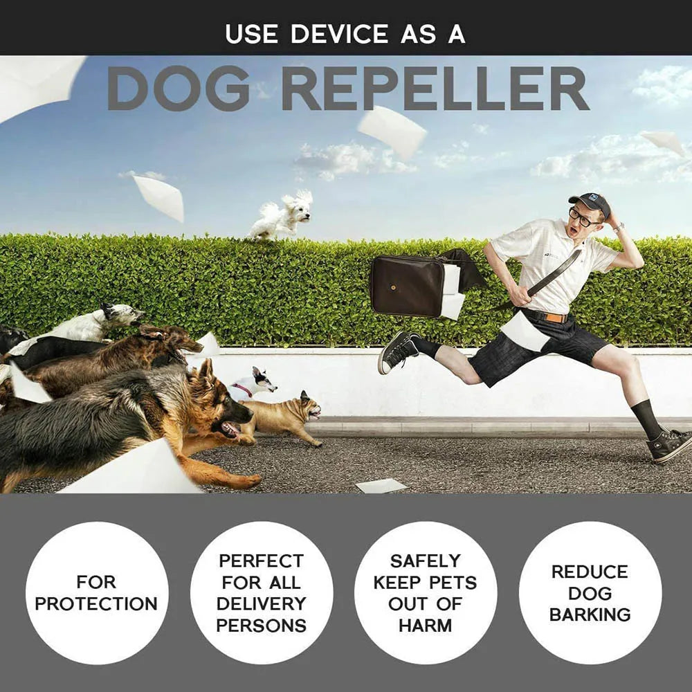 Ultrasonic Dog Chaser Stop Aggressive Animal Attacks Dog Repeller Stop Bark Device with LED Flashlight Pet Dog Training Tools