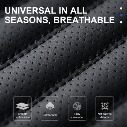 SEAMETAL Full-Wrapped Car Seat Cover Breathable Hole PU Car Front Seat Cushion Universal Anti Slip Auto Chair Protector Cover