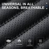SEAMETAL Full-Wrapped Car Seat Cover Breathable Hole PU Car Front Seat Cushion Universal Anti Slip Auto Chair Protector Cover