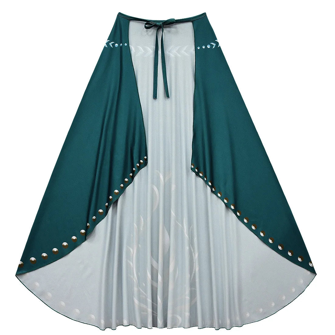 Frozen Green Anna Princess Girls Cosplay Costume Full Long Sleeve Dress With Cloak Carnival Party Kids Clothes Birthday Dress