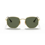 Rayban original Hexagonal 3548 Sunglasses Classic Round, Circular Sun Glasses with Gold Trim in box