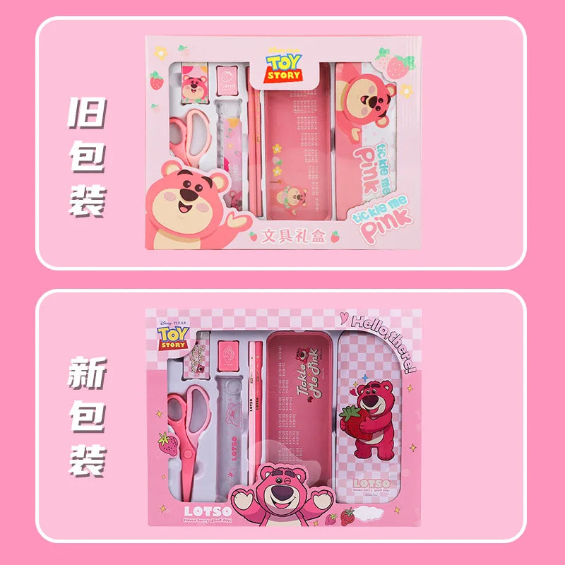 Disney Stationery Set Gift Box Mickey Minne SpiderMan Lotso Frozen Primary student School Supplies Boys girls Children's Gift