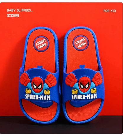 Disney Children's Slippers Cartoon Boys' Summer Home Shoes Boys Sandals Waterproof Anti-slip Kids Garden Shoes Size 24-39
