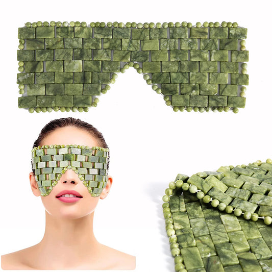 Mascarilla de jade natural para ojos, terapia con piedras frías y calientes, herramienta de masaje para el hogar, salón de belleza, spa, cuidado de la piel, masajeador de belleza.