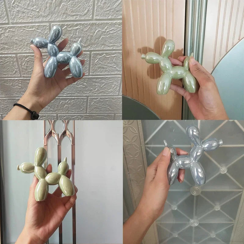 Escultura de cerámica abstracta con forma de perro, globo creativo, de ERMAKOVA, 11 cm/4,3 pulgadas, para decoración del hogar y la oficina, regalo