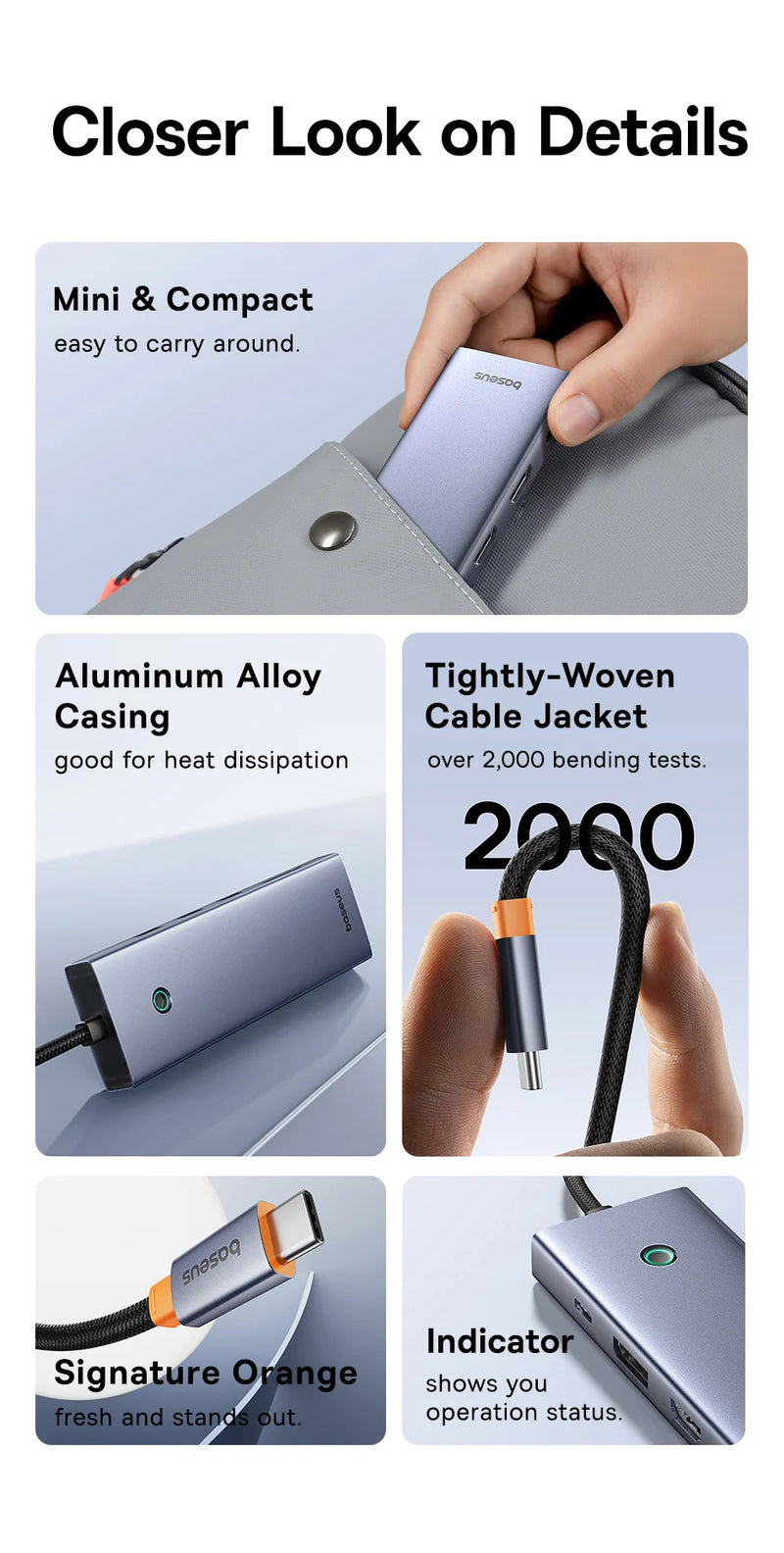 Baseus USB Hub DP 4K Dual HDMI Adapter 11 in 1 Splitter RJ45 USB 3.0 PD 100W Docking Station for MacBook Pro Air M2 M1 USB C HUB