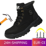 Steel Toe Shoes for Men Women Lightweight Anti-Smash Steel Toe Sneakers Indestructible Work Boots Construction Safety Shoes