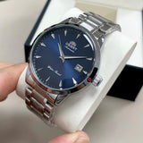 Orient Automatic Men's Watch, Black Dial Stainless Steel Band, Water Resistant Classic Business Wristwatch with Date Display