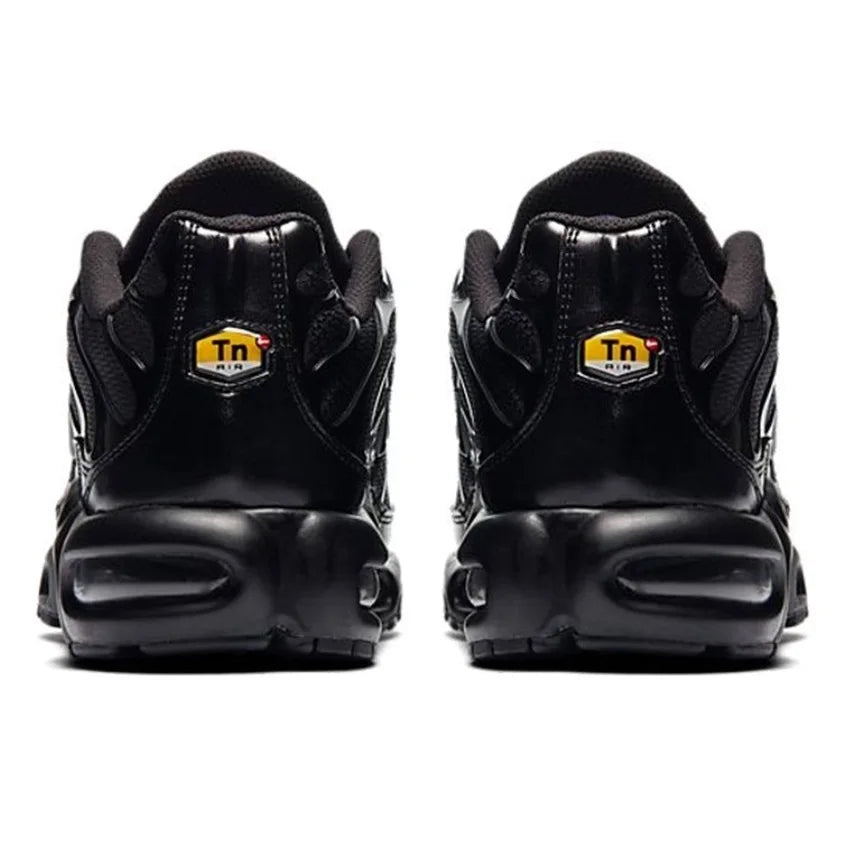 Zapatillas Nike Air Max Plus TN para correr, clásicas, negras triples, para exteriores, para correr, caminar, deportivas, para mujer y hombre.