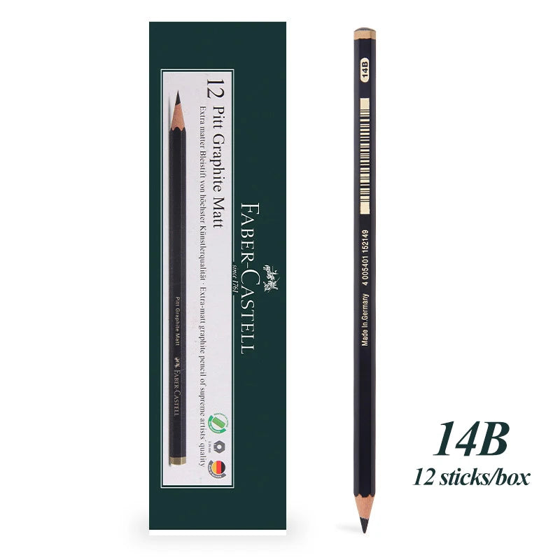 Faber-Castell 8/12pcs Set Matte Sketch Pencil Art Graphite For Sketch Black Lead Writing Drawing Graphite Pencils Supplies