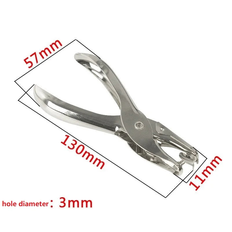 New Hand Held Metal Stationery Round Hole Paper Punch Bind Paper Perforator Cutter Corners Hole Punch DDK02