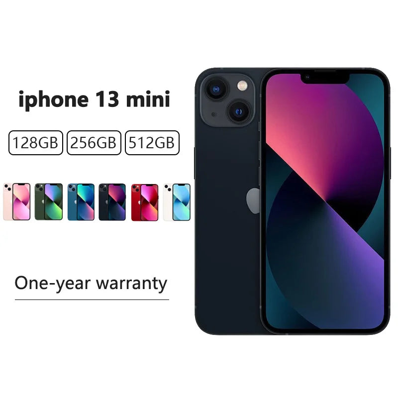Original Apple iPhone 13 mini iPhone 5.4 OLED 128/256/512 GB ROM A15 bionic Ios Face ID NFC Desbloqueo 5G