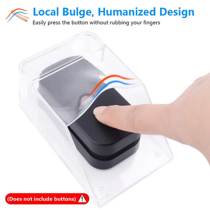 Outdoor Home Doorbell Transparent Waterproof Cover Wireless Door Bell Chime Button Protective Cover Splash Guard Cover
