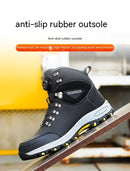 Rotating Button Safety Shoes Men Work Sneakers Indestructible Shoes Puncture-Proof Protective Shoes Work Boots Tactical Boots