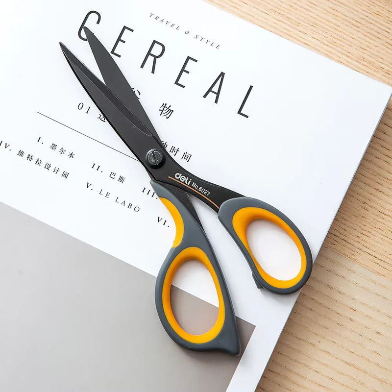 DELI Soft Handle Scissors for Office & Home Use - Durable Sharp Handcraft Scissors for Crafting & Office Supplies